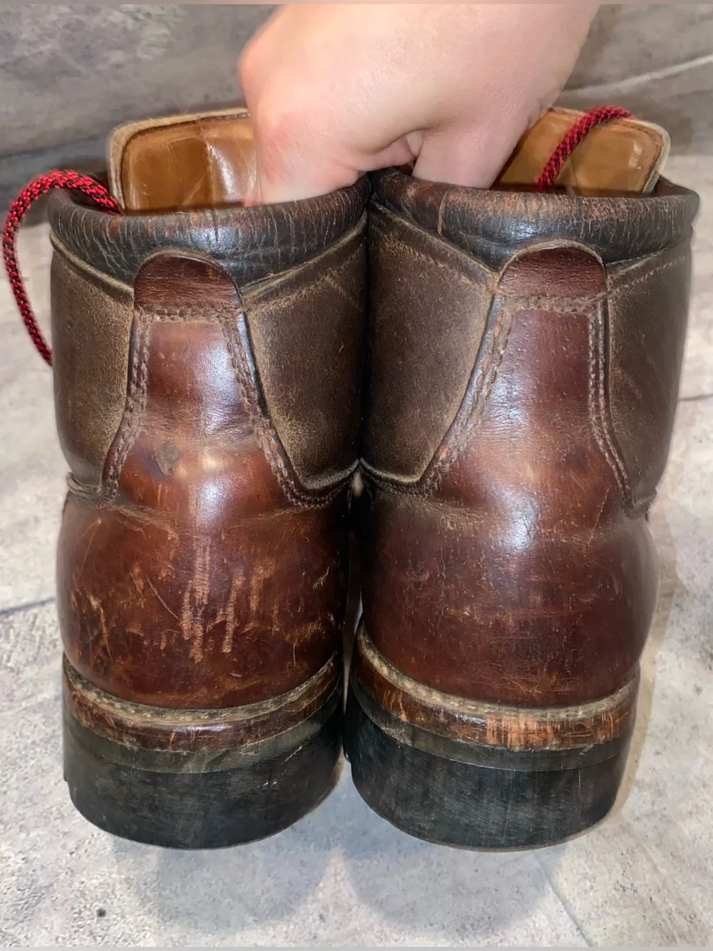 Vintage Dexter 70s 80s Mountaineering Alpine Leather Boots Hiking Trail 8.5 USA